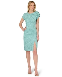 Adrianna Papell Women's Crewneck Bow Dress