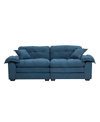 Streamdale Furniture Streamdale Chenille Recliner Sofa with Pillows and Memory Foam