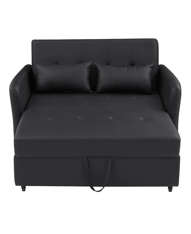 Streamdale Furniture 51.57" Convertible Sleeper Bed, Adjustable Oversized Armchair with Three Usb Ports for Small Space