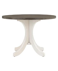 Streamdale Furniture Mid-Century 5-Piece Round Dining Set Walnut Table & Chairs