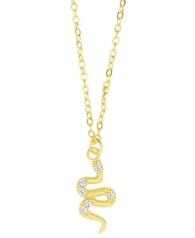Macy's Cubic Zirconia Snake Pendant Necklace