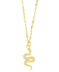 Macy's Cubic Zirconia Snake Pendant Necklace