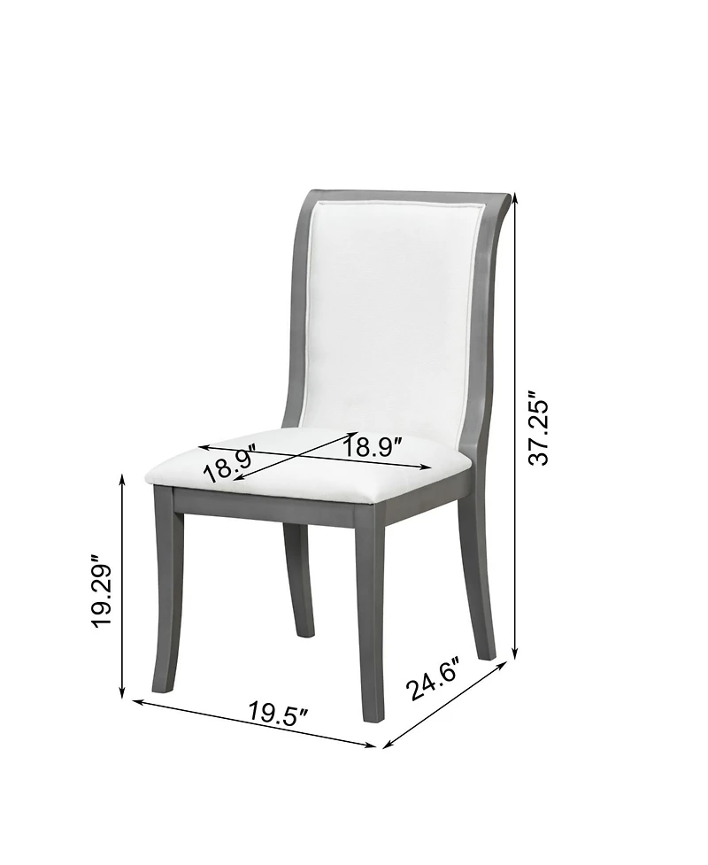 Streamdale Furniture Oak Gray Round Dining Set- 39.4" Table + 2 Chairs