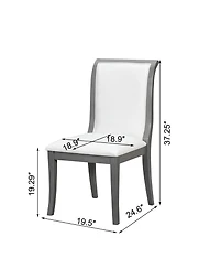 Streamdale Furniture Oak Gray Round Dining Set- 39.4" Table + 2 Chairs