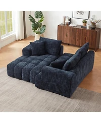 Streamdale Chenille L-Shape Sectional Sofa Sleeper Couch