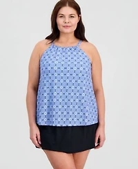 Island Escape Plus Size Cali Tankini Top Macys Exclusive Skirt