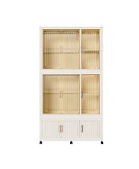 Streamdale Furniture Portable Wardrobe Closet Organizer, 9 Cubes & 2 Rods, White