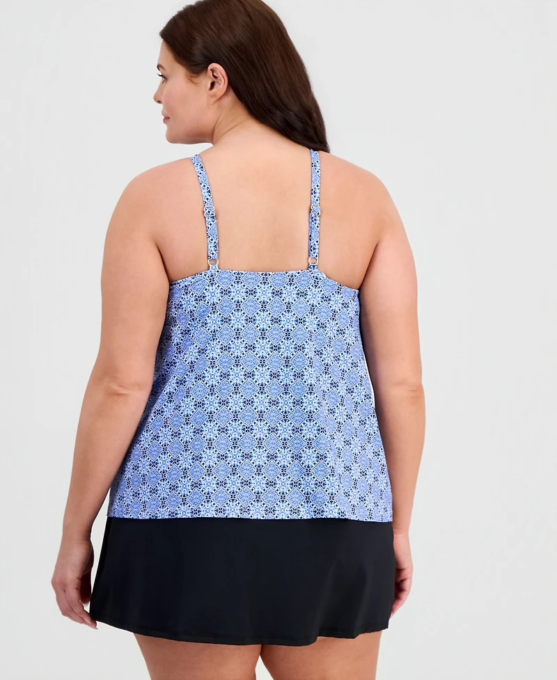 Island Escape Plus Cali Tankini Top, Macy's Exclusive