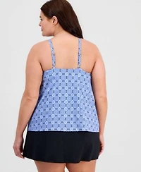 Island Escape Plus Size Cali Tankini Top Macys Exclusive Skirt