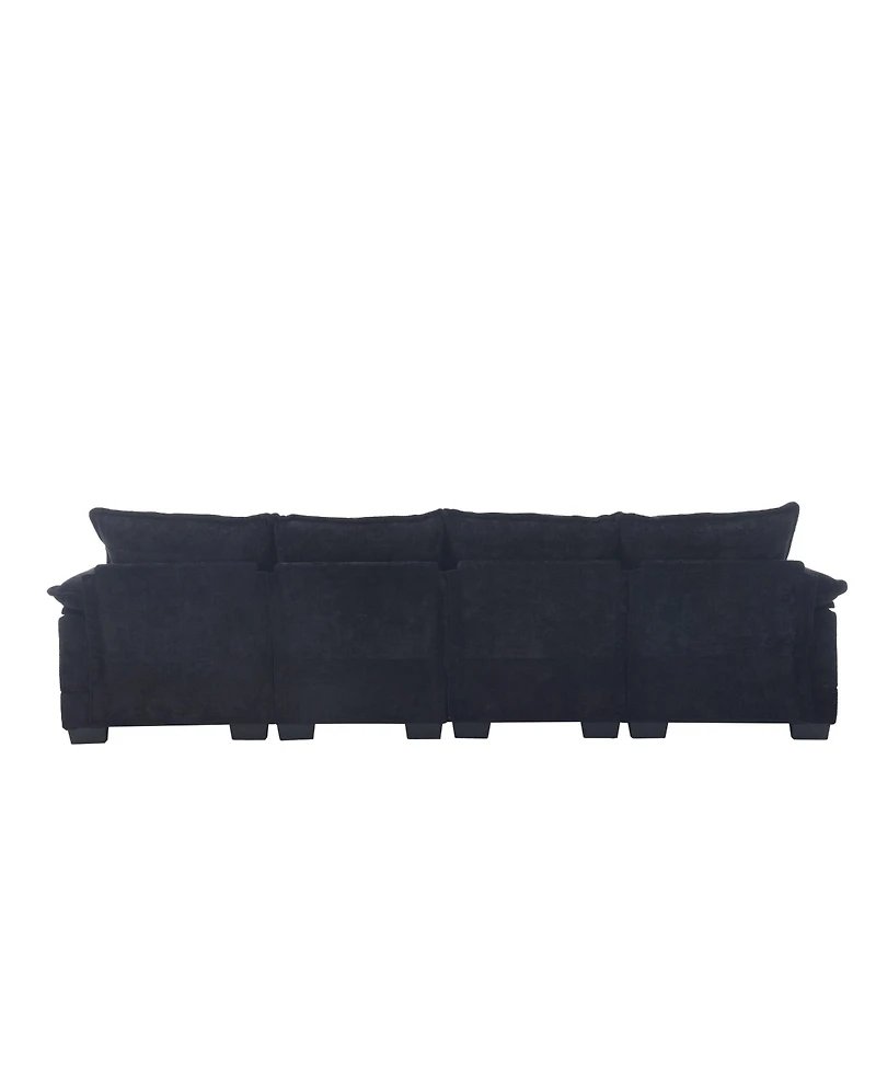Streamdale Chenille U-Shaped Sofa (Oversized, 4-Seater)