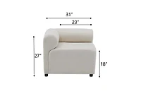 Streamdale Furniture Evelyn 114" 6-Piece U-Shaped Modular Sectional Sofa