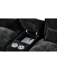 Streamdale Furniture 120" U-Shaped Sofa w/ Console Table, Usb Ports & Pillows