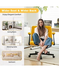 Streamdale Furniture Streamdale Linen Ergonomic Office Chair with Wheels