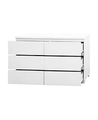 Streamdale Furniture 6 Drawer Wood Storage Cabinet Dresser Organizer