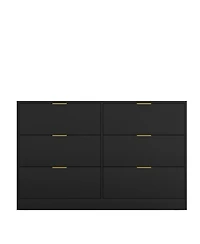 Streamdale Simply Modern 6-Drawer Dresser - Black