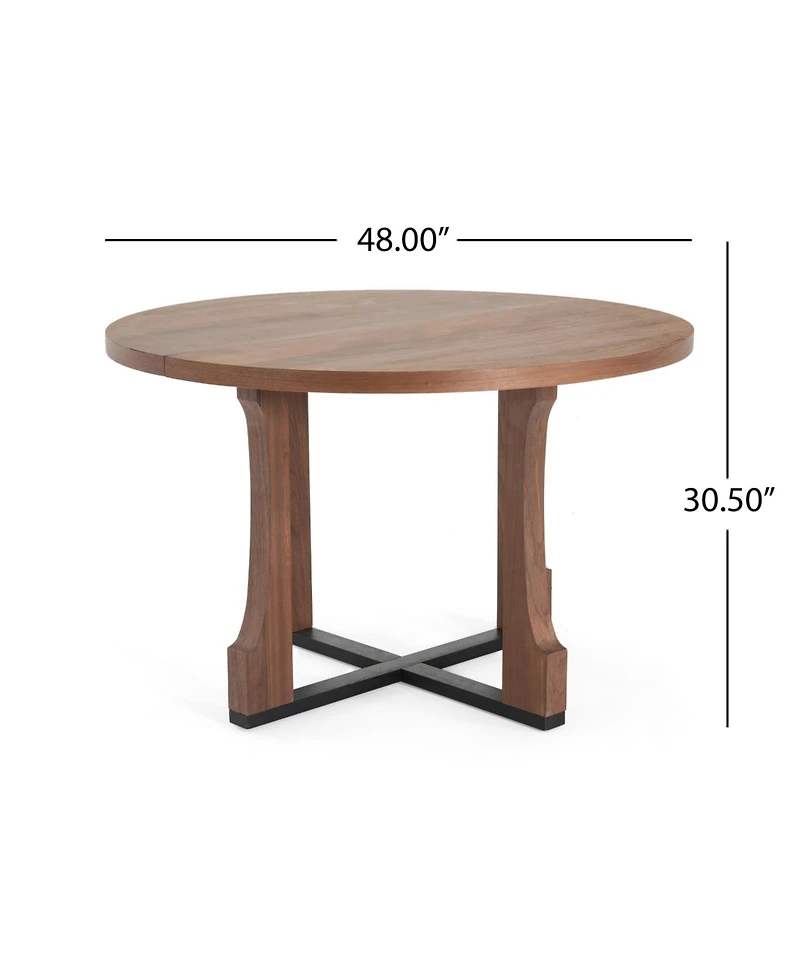 Streamdale Furniture 48" Round Farmhouse Dining Table - Seats 4