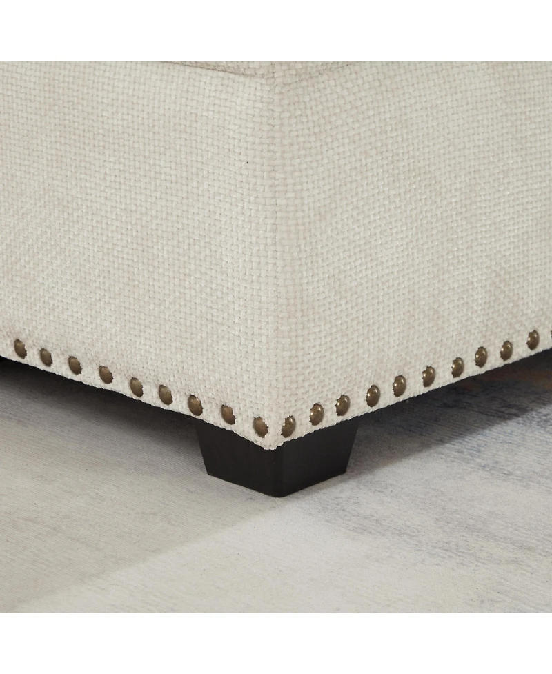 Streamdale Furniture 97" L-Shaped Chenille Sectional Sofa with Ottoman