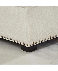 Streamdale Furniture 97" L-Shaped Chenille Sectional Sofa with Ottoman