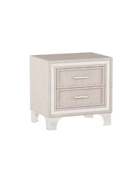 Streamdale Furniture Mid-Century Velvet Nightstand, Pink