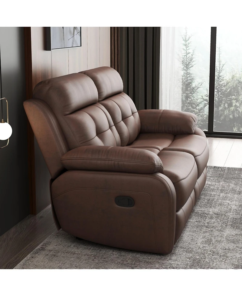 Streamdale Furniture Genuine Leather Non-Power Reclining Lvst]