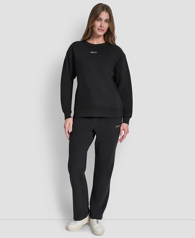 Dkny Sport Women's Metallic Crewneck Sweatshirt