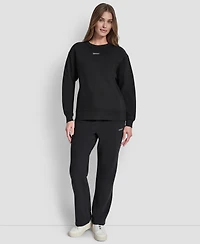 Dkny Sport Women's Metallic Crewneck Sweatshirt