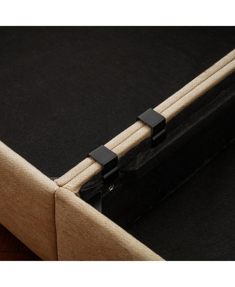 Streamdale Furniture Camel Chenille 2-Seater Sofa with Storage