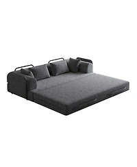 Streamdale Furniture Streamdale 78.7" Convertible Sleeper Sofa Bed with Pillow & Side Pocket