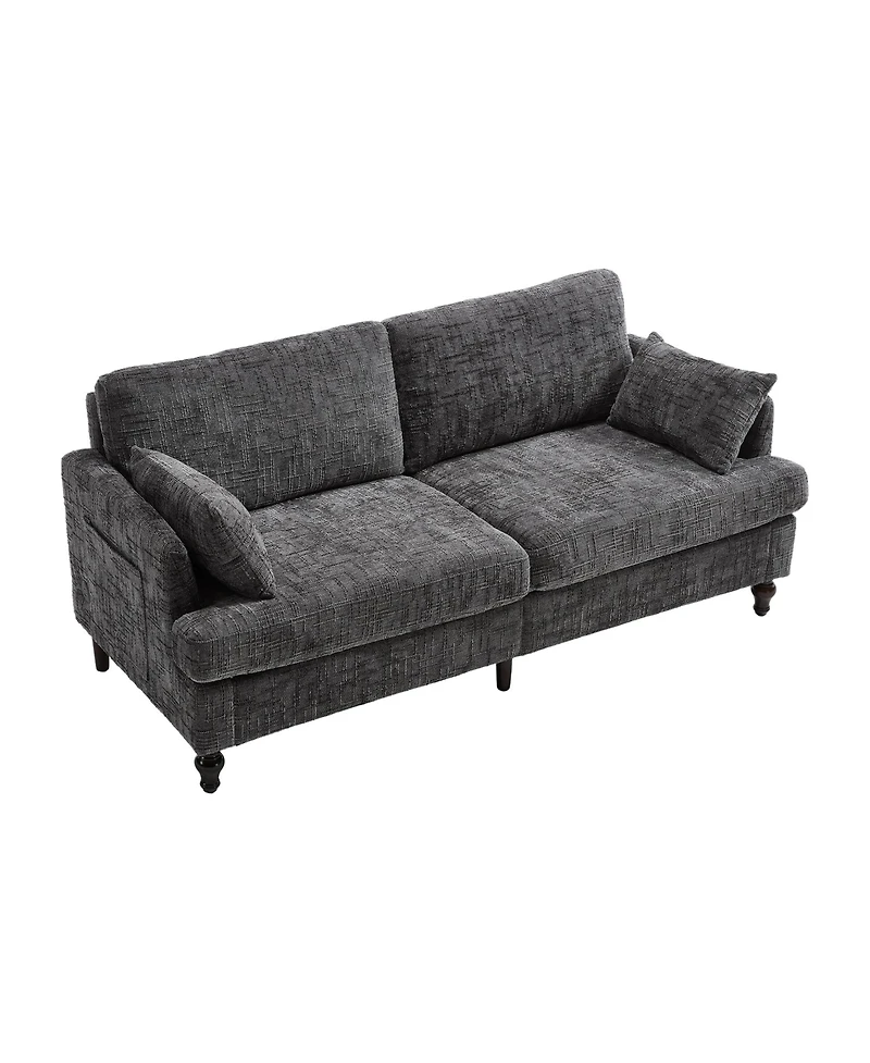 Streamdale Furniture Modern Chenille 2-Seater Sofa w/ Led