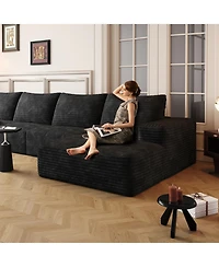 Streamdale 107" Cloud Sectional Sofa with Chaise (Corduroy)