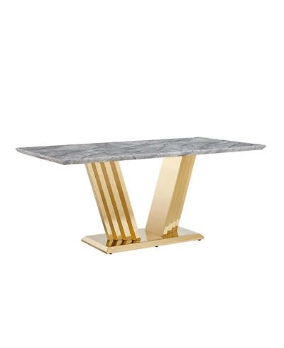 Streamdale Furniture 70" Faux Marble Dining Table