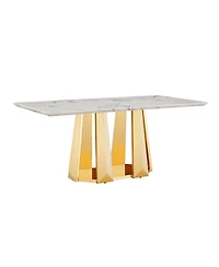 Streamdale Furniture 70" Faux Marble Dining Table