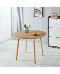 Streamdale Furniture Extensible Oak Table- Wood Leg, Mdf Top, 100/140/180x100x75cm