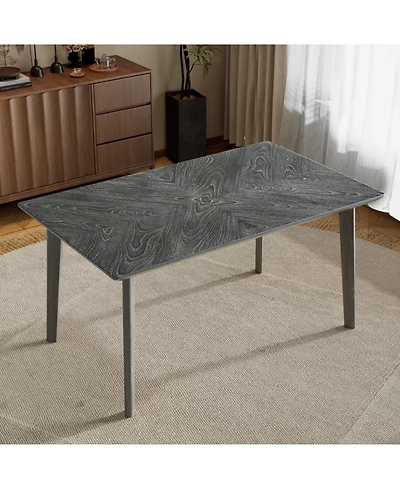 Streamdale Retro Dining Table, Seats 6, Rubberwood Legs