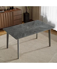 Streamdale Retro Dining Table, Seats 6, Rubberwood Legs