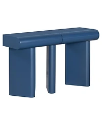 Streamdale Furniture Modern Blue Entryway Table with Drawers & Geometric Legs