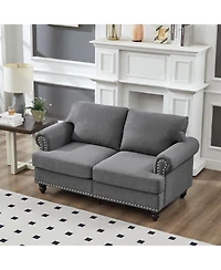 Streamdale Furniture + 59.5" + Grey Upholstered + Modern Design + Loveseat