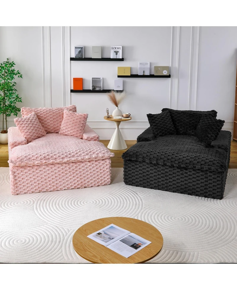 Streamdale Furniture + 51" + Fabric (assuming it s upholstered) + Includes 2 Pillows & Backrest + Sofa