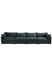 Streamdale Furniture Super Large Wide Deep 4-Seater Sofa w/ Storage - Chenille Gary