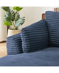 Streamdale Furniture Oversized Corduroy Chaise Lounge Sofa