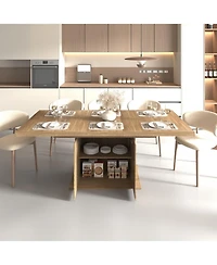 Streamdale Furniture Seats 6-10 Expandable Dining Table with Storage