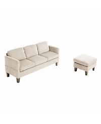 Streamdale Furniture L-Shaped Corduroy Sofa- Modern Design, Easy Assembly