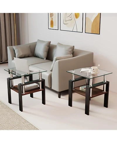 Streamdale Furniture 2 Modern Glass Tea/Coffee Tables