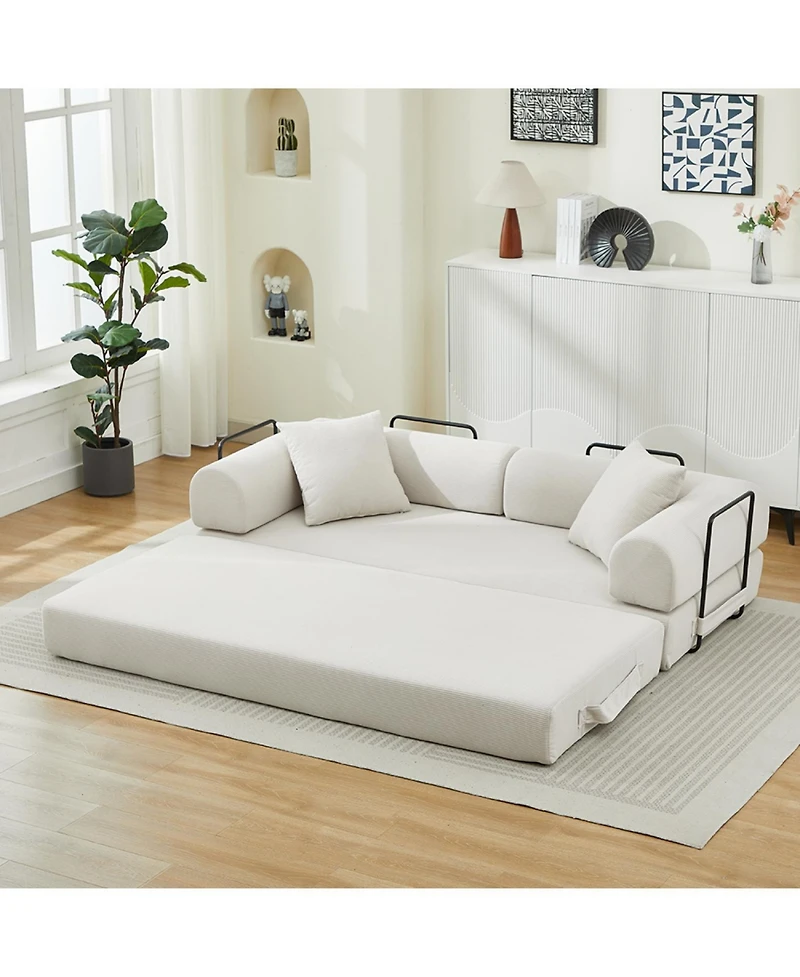 Streamdale Furniture Folding Sofa Bed 78.5" Convertible Couch with Pillows