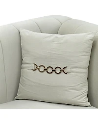 Streamdale Furniture Cream Velvet Tufted Sofa Set