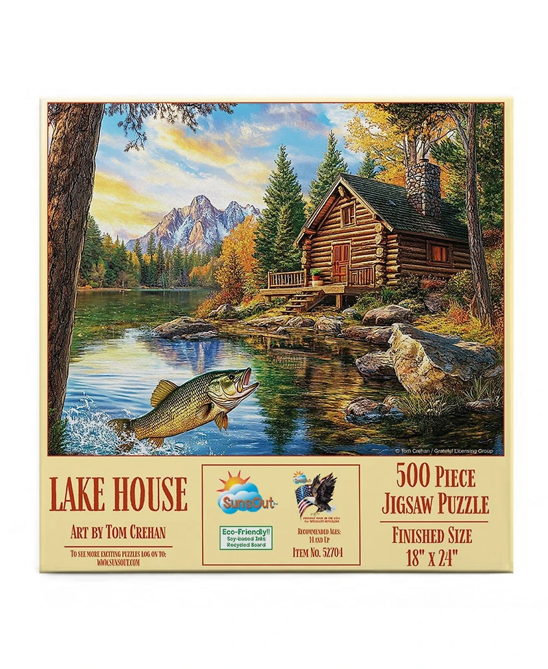 SunsOut Lake house 500 piece Jigsaw Puzzle for Adults