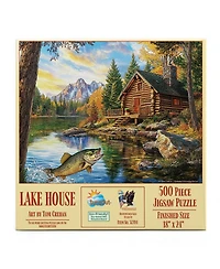 SunsOut Lake house 500 piece Jigsaw Puzzle for Adults