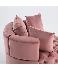 Streamdale Modern Accent Barrel Chair (Pink)