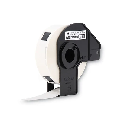 Brother DK1204 0.66 in. x 2.1 in. Die-Cut Multipurpose Labels - White (1-Roll