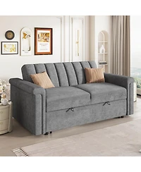 Streamdale Furniture Convertible Soft Cushion Sofa Pull Bed, for Two People to Sit On
